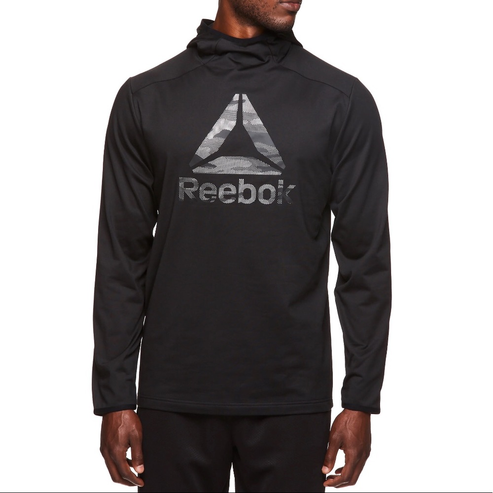 Mens Reebok Size Medium Active Fleece Jersey Hoodie